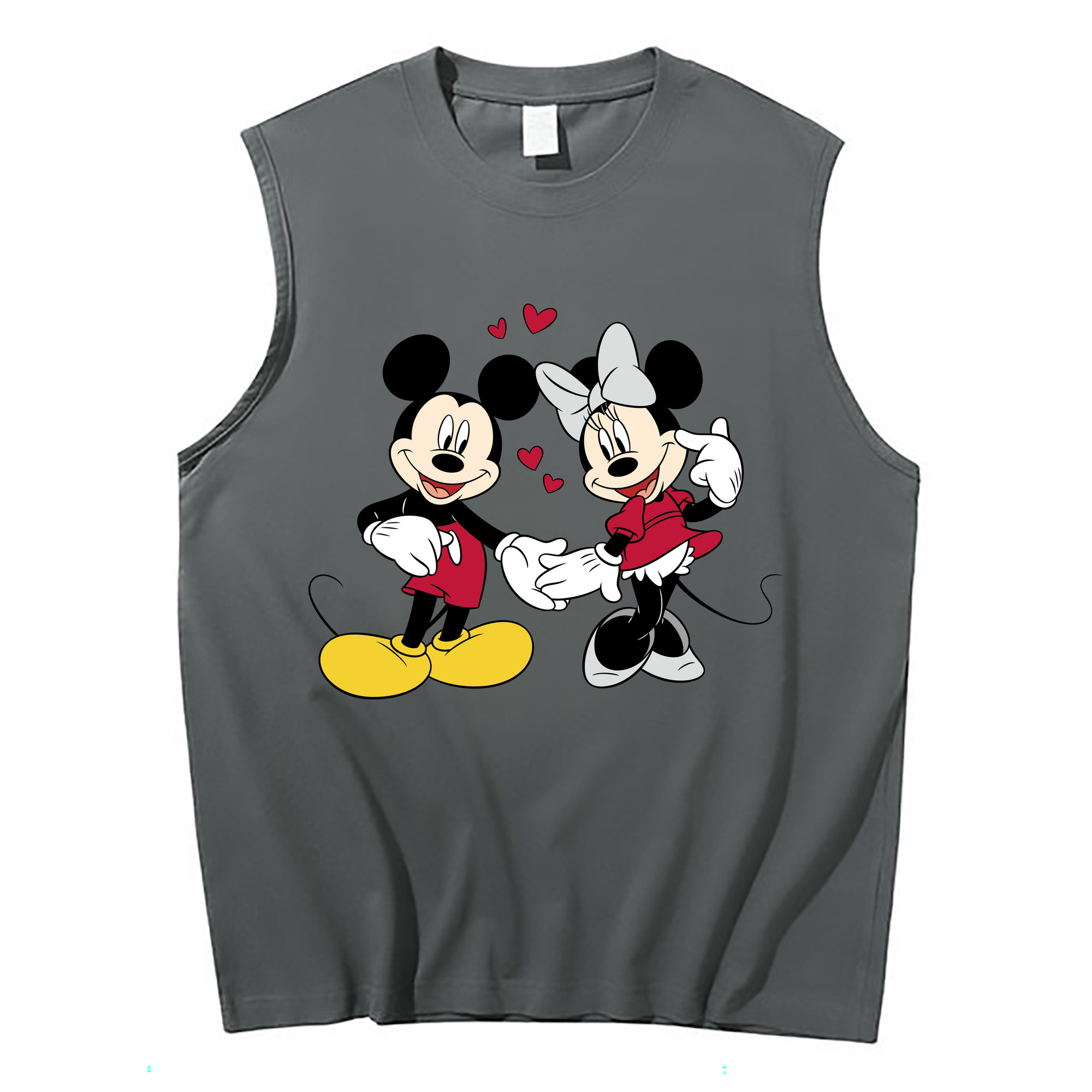 ミッキーマウス Mickey Mouse コットン100％タンクトップ（フロントプリント）